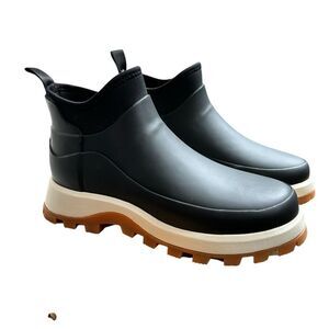 HUNTER City Explorer Short Rain Boots - Waterproof-Women’s Size 8 Black